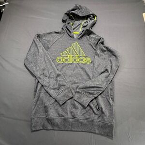 Adidas Women's Charcoal‎ Heather Pullover Hoodie Athletic Logo Graphic Size M